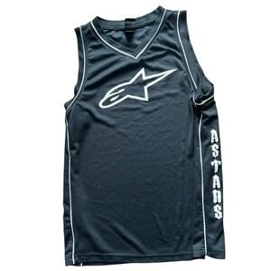 Alpinestars Men’s Y2K Black & White Jersey Tank Top Size Large Motocross,Racing